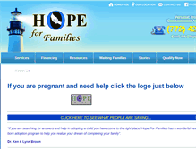 Tablet Screenshot of hopeforfamilies.org